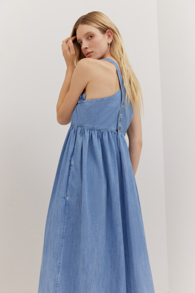 Sosue Dress Laura Denim Begrenzt auf 3 Tage