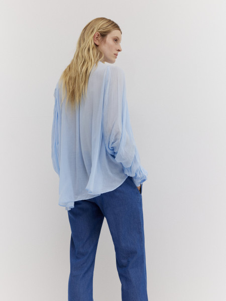 Sosue Bluse Ibiza Light Blue Verkauf