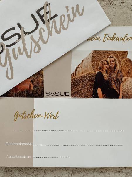 Sosue Geschenkgutschein Preisnachlass