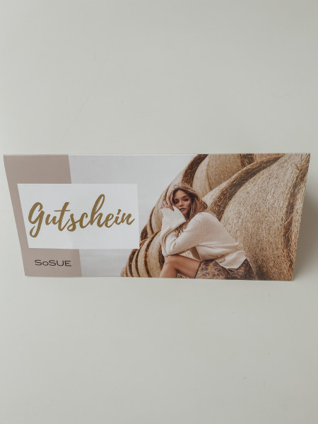 Sosue Geschenkgutschein Preisnachlass