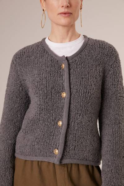 Sosue Fluffy Box Jacket Anthrazit Jubiläumsangebot