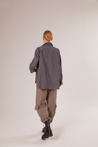 Sosue Bluse Boyfriend Anthrazit Letzter Tag