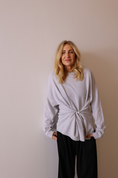 Sosue Wrap Pullover Light Grey Discount Store für neue Produkte