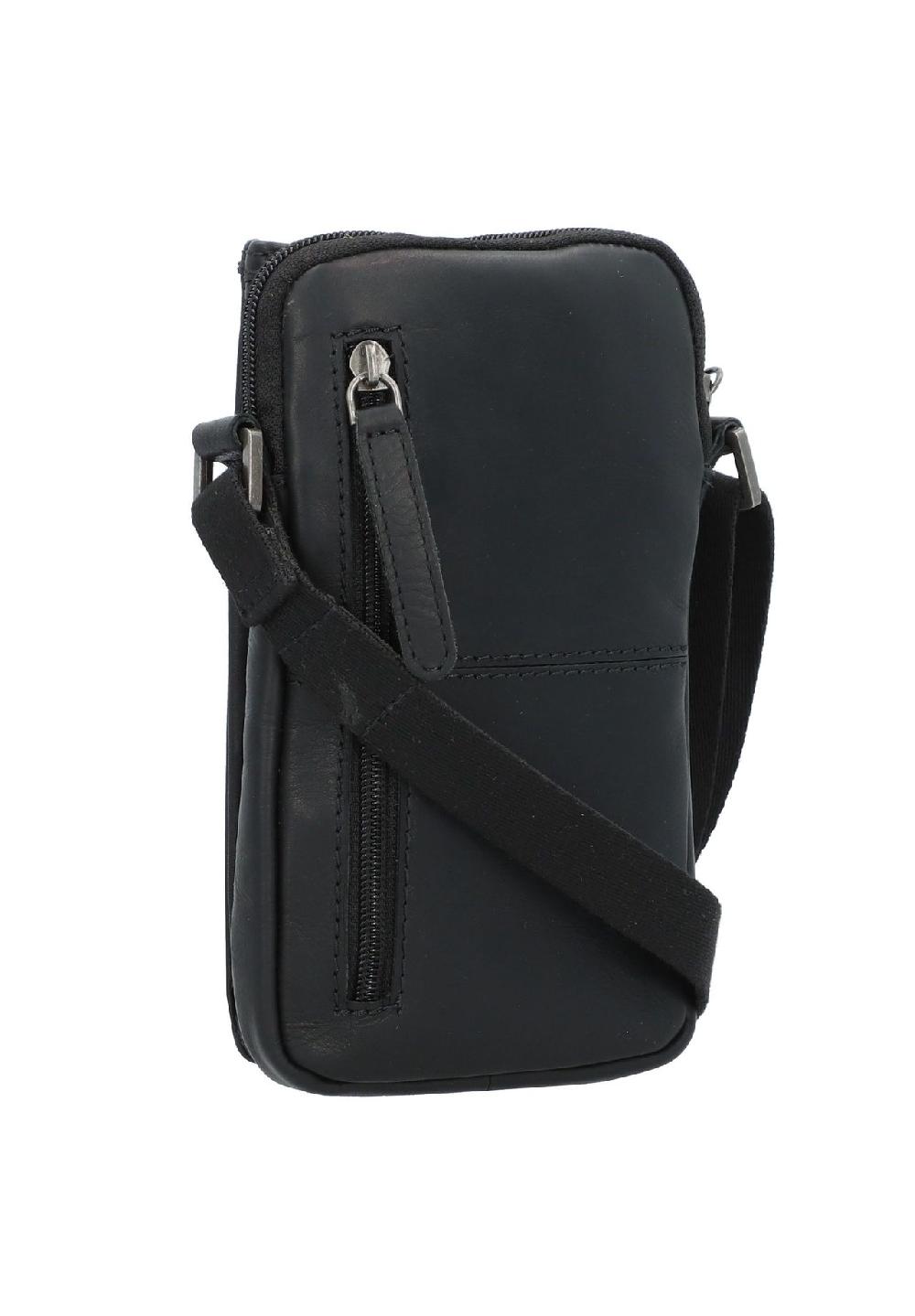 GREEN BURRY Pure Black Pure Black Handytasche Leder 11 cm Online Outlet