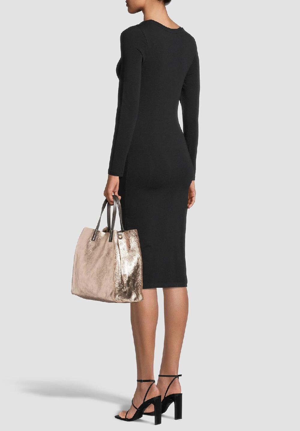 GALERIA Shopper Leder Metallic-Look für Damen Letzter Tag