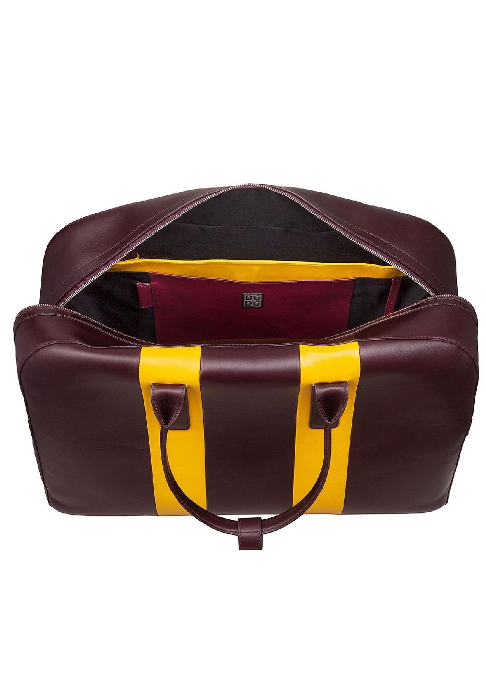 DuDu Weekender Reisetasche Leder 49 cm Begrenzt auf 3 Tage