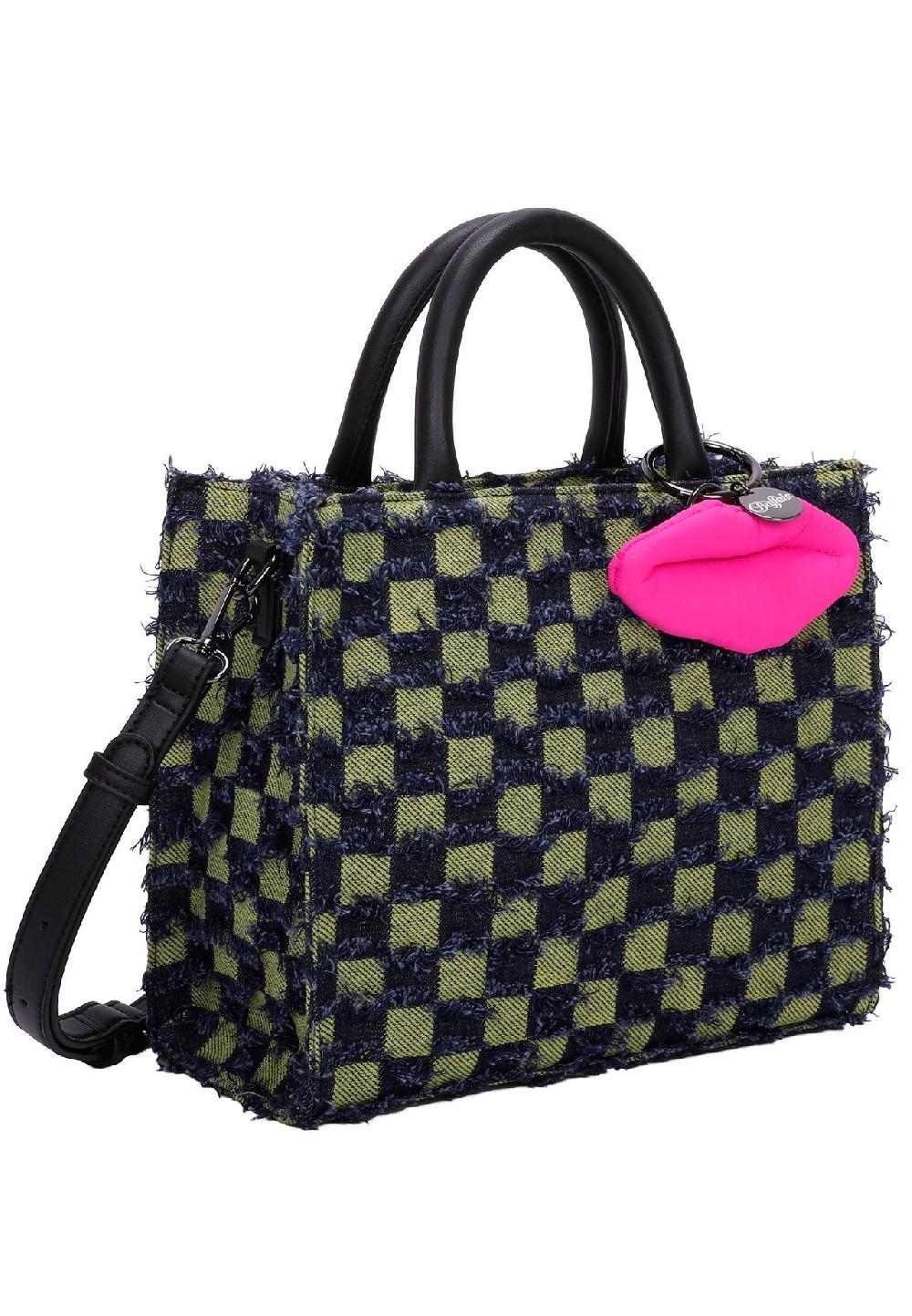 Buffalo Henkeltasche Big Boxy Collection Fancy Squares mit abnehmbarem Anhänger Zeitbegrenzte Promotion