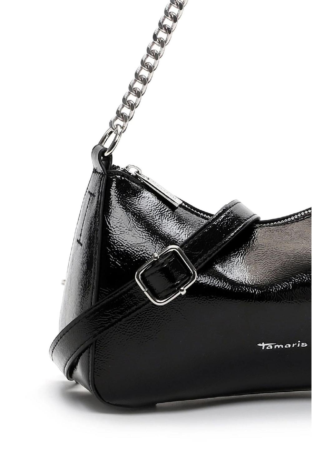 Tamaris Schultertasche "Flaviana" Lack-Optik Reißverschluss für Damen Sonderangebote