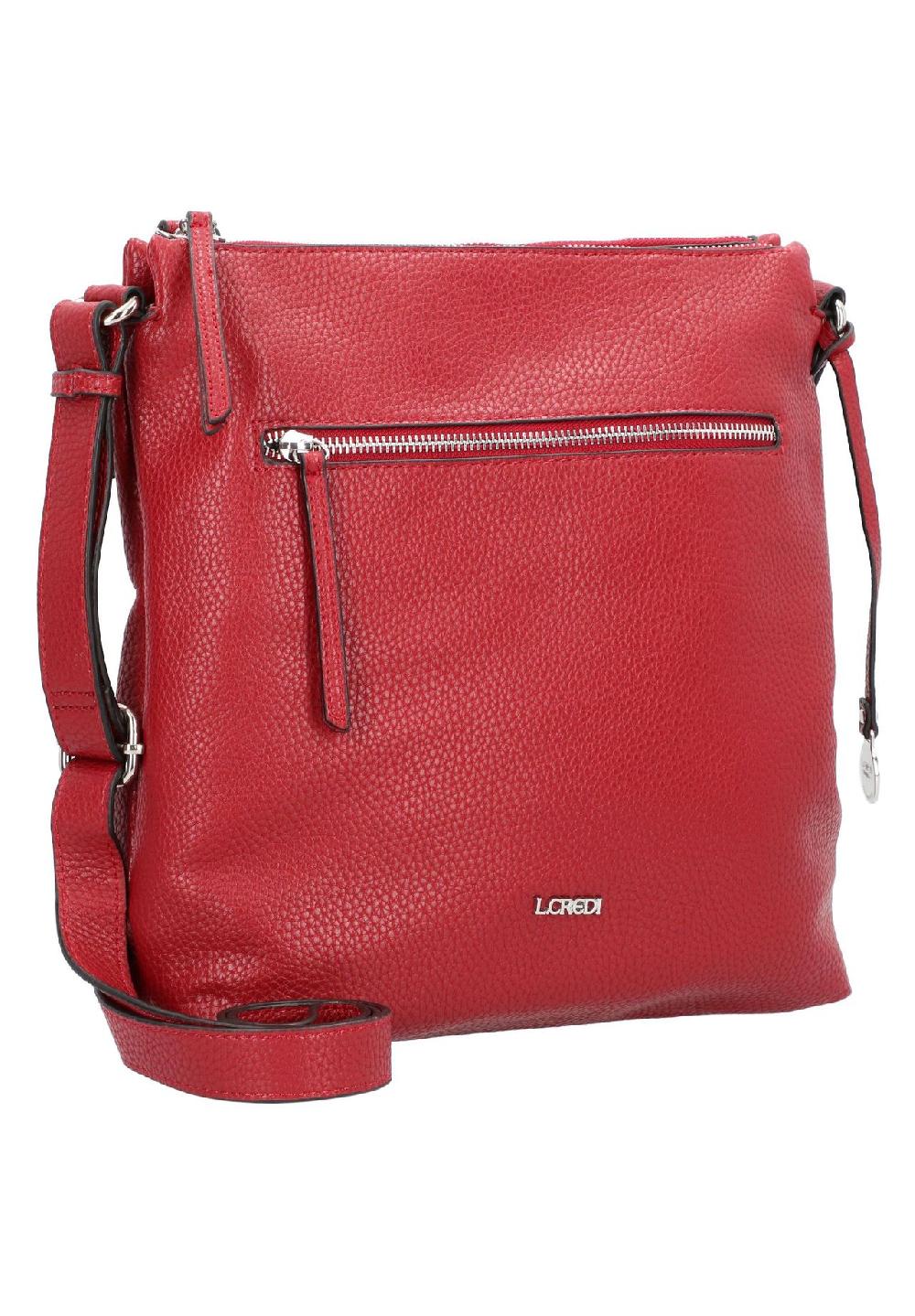 L.CREDI NEW ORLEANS Schultertasche Kunstleder Emblem uni für Damen Begrenzte Freigabe