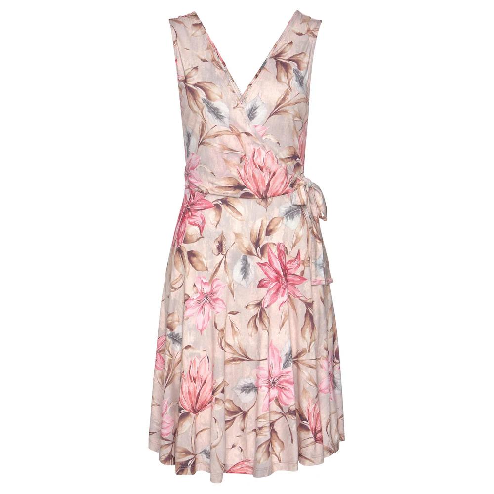 s.Oliver Druckkleid mit Bindeschleife seitlich bequemes Wickelkleid Sommerkleid Bis zu 55% Rabatt