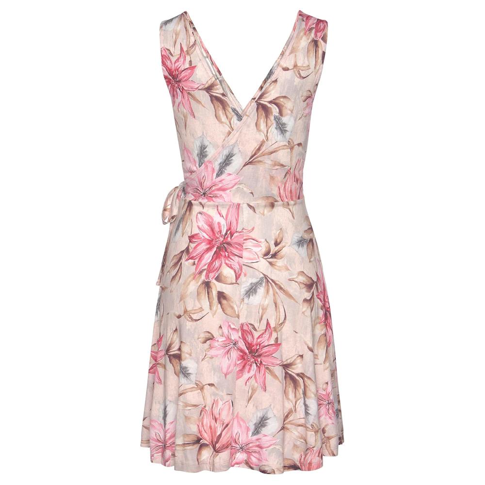 s.Oliver Druckkleid mit Bindeschleife seitlich bequemes Wickelkleid Sommerkleid Bis zu 55% Rabatt