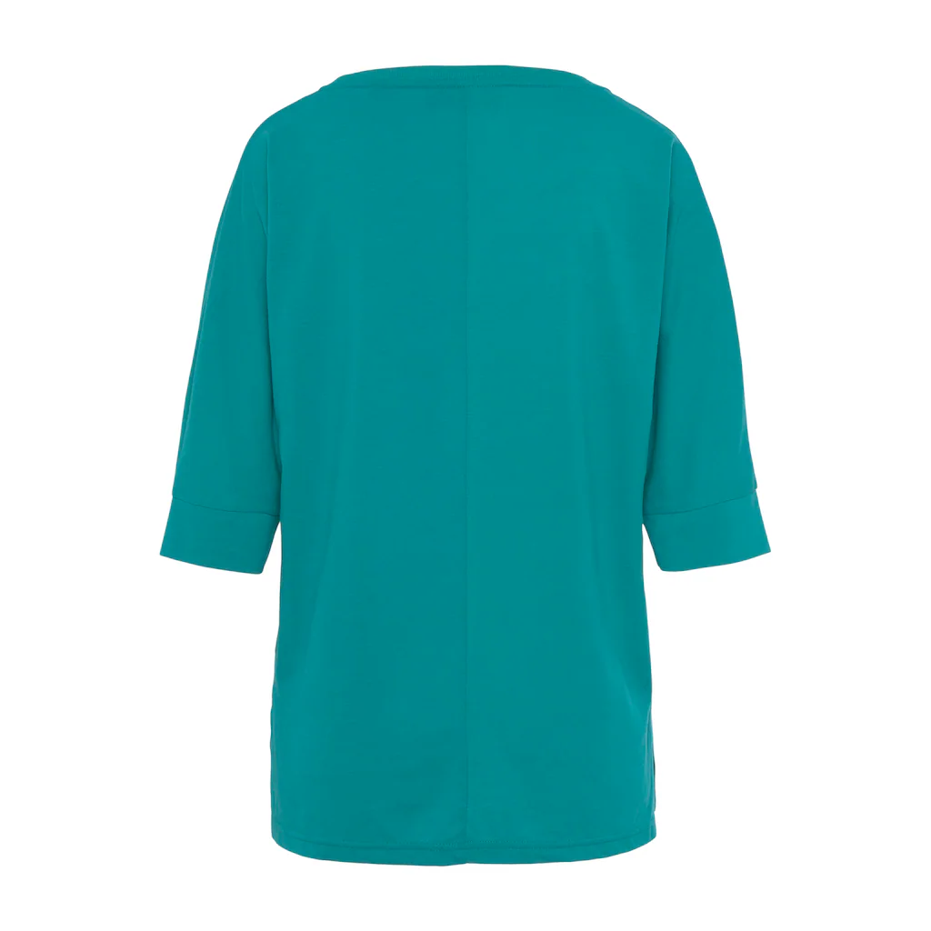 Elbsand 3/4-Arm-Shirt mit Logodruck Baumwoll-Mix lockere Passform Black Friday Preise