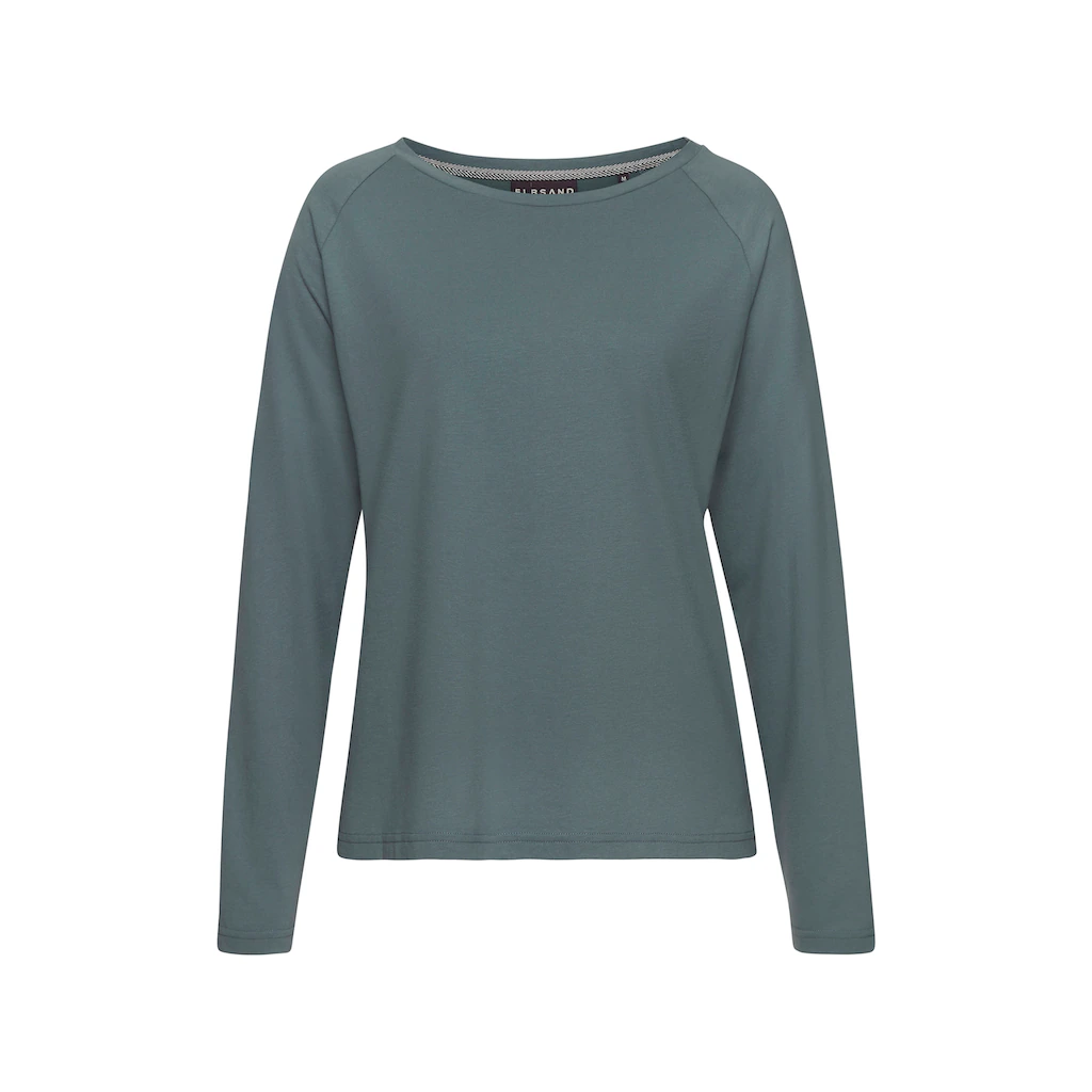 Elbsand Longsleeve »Tinna« mit Logodruck hinten Langarmshirt aus Baumwoll-Mix sportlich-casual 50% Rabatt für begrenzte Zeit