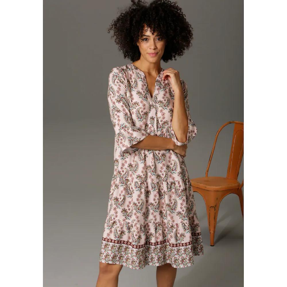 Aniston CASUAL Tunikakleid mit verspielten Paisley-Druck 2025