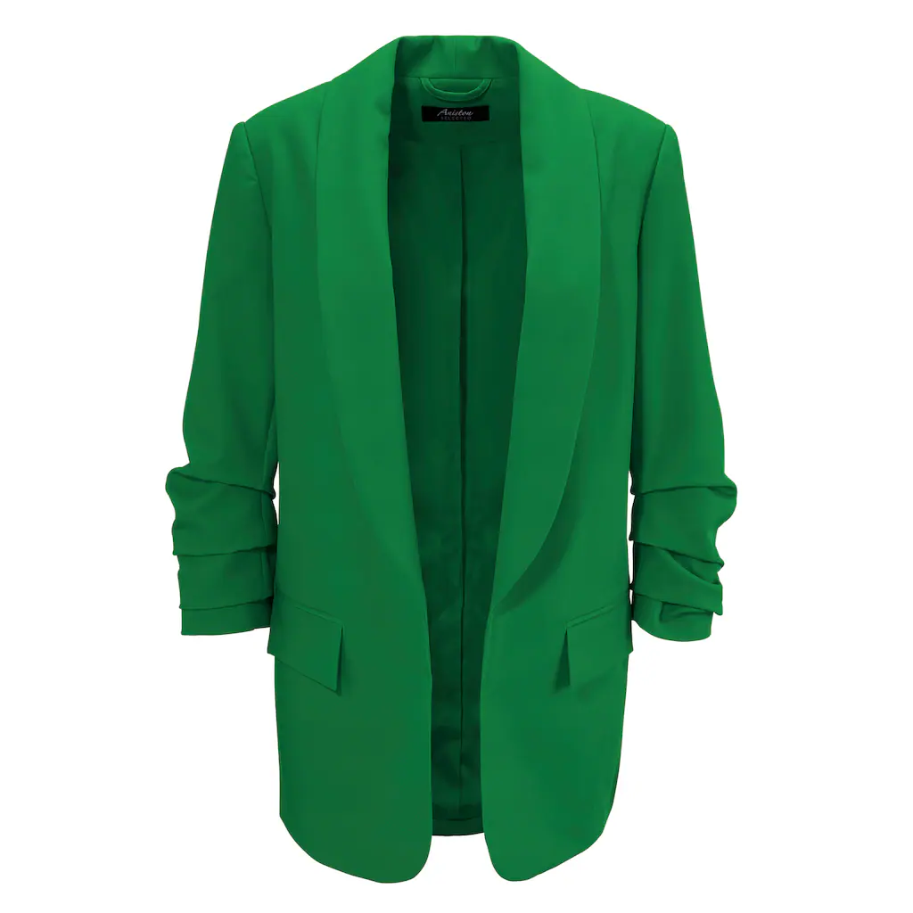 Aniston SELECTED Longblazer mit modischem Reverskragen und gerafften Ärmeln - NEUE KOLLEKTION im Angebot
