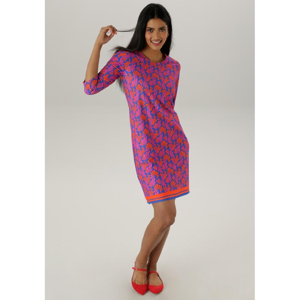 Aniston SELECTED Jerseykleid mit ausdrucksvollem Retro-Muster Allover - NEUE KOLLEKTION Meist gekauft