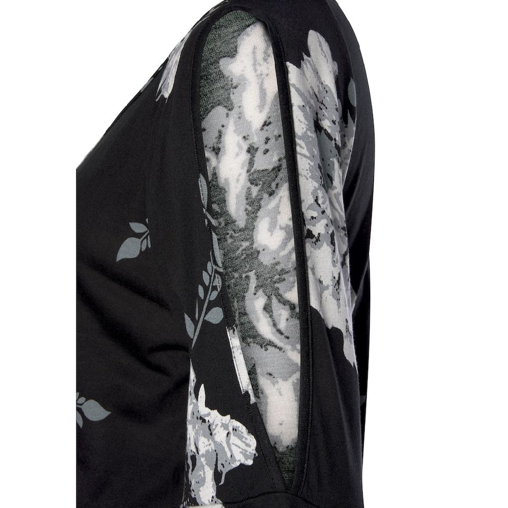 LASCANA Maxikleid mit Blumenprint und Schulter-Cut-Outs Sommerkleid mit Schlitz Fabrik Onlineshop