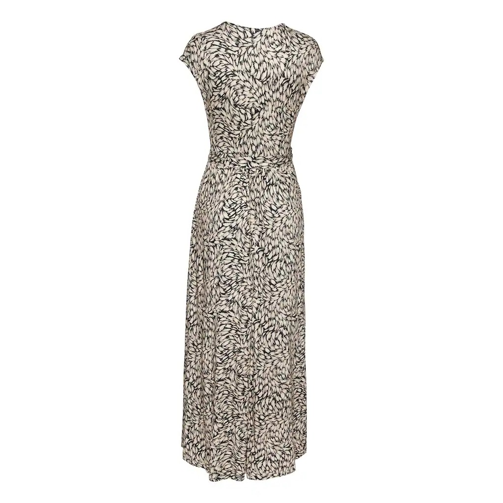 Buffalo Maxikleid (mit Bindegürtel) mit Alloverdruck Sommerkleid mit Taschen Strandkleid Günstig kaufen