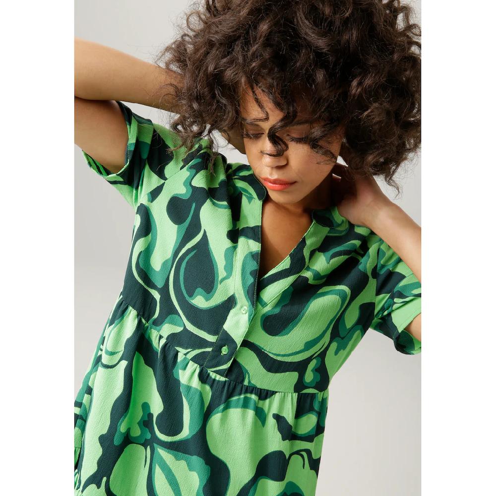 Aniston CASUAL Sommerkleid mit farbenfrohem graphischem Druck Großer Ausverkauf