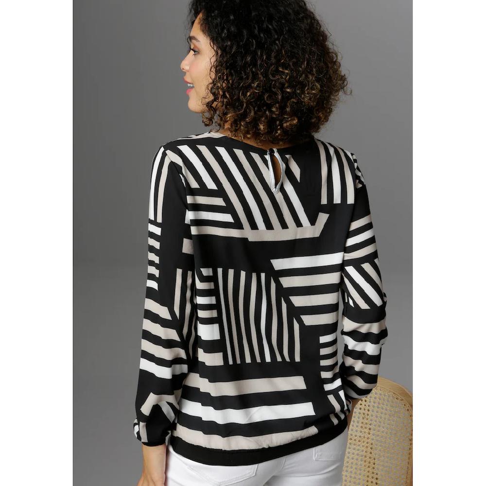 Aniston SELECTED Shirtbluse mit grafischem Muster Exklusive Angebote