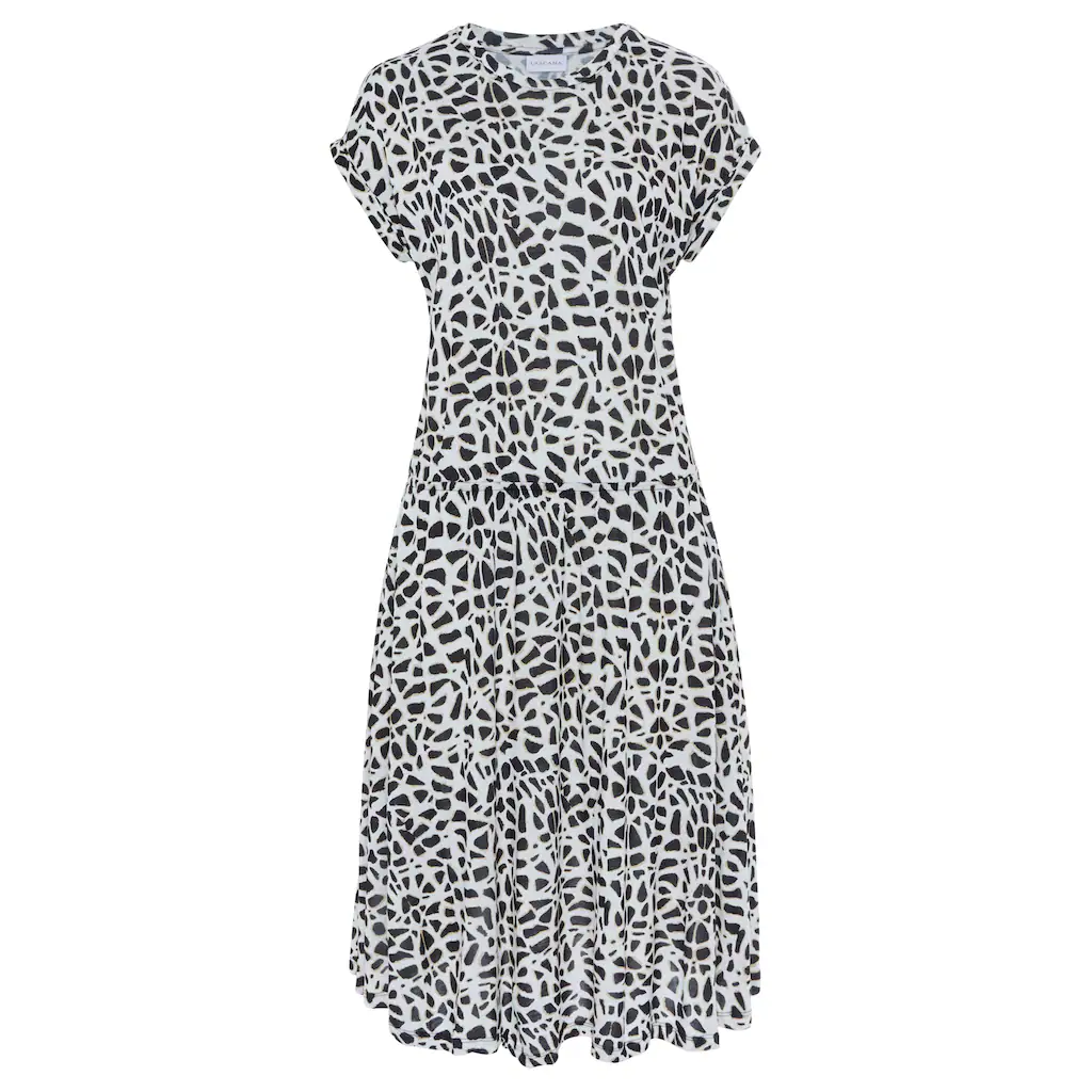 LASCANA Jerseykleid mit Animalprint kurzärmliges Sommerkleid casual-chic Saisonale Angebote