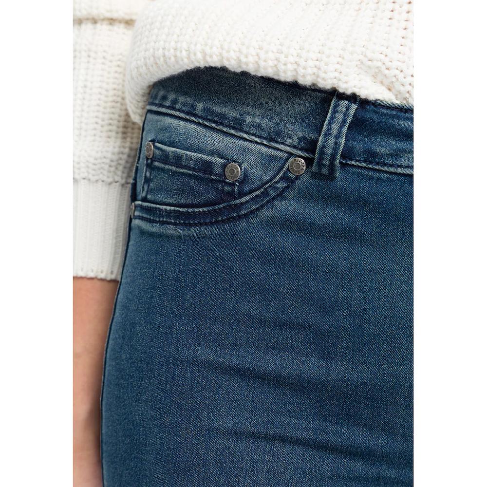 Arizona Bootcut-Jeans »Ultra Stretch« ausgestellte Beinform Used-Waschung hohe Leibhöhe Riesige Ersparnisse