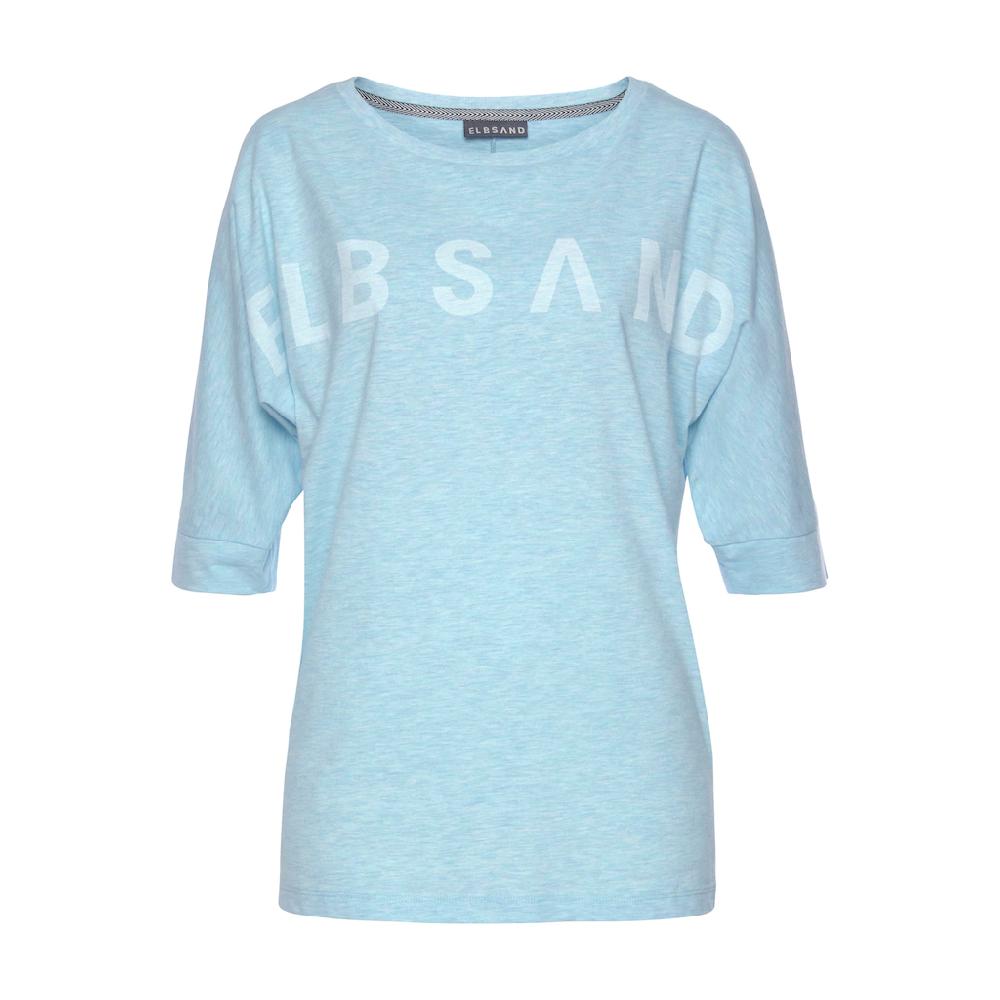 Elbsand Rundhals-Shirt »Iduna« mit Logodruck Baumwoll-Mix lockere Passform Super Sparpreis