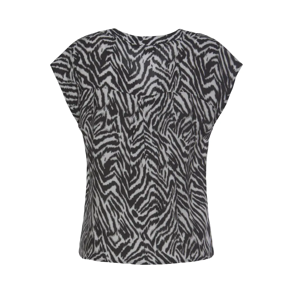 LASCANA Schlupfbluse mit Zebraprint und modischen Knöpfen Kurzarmbluse sommerlich Neueste Stile