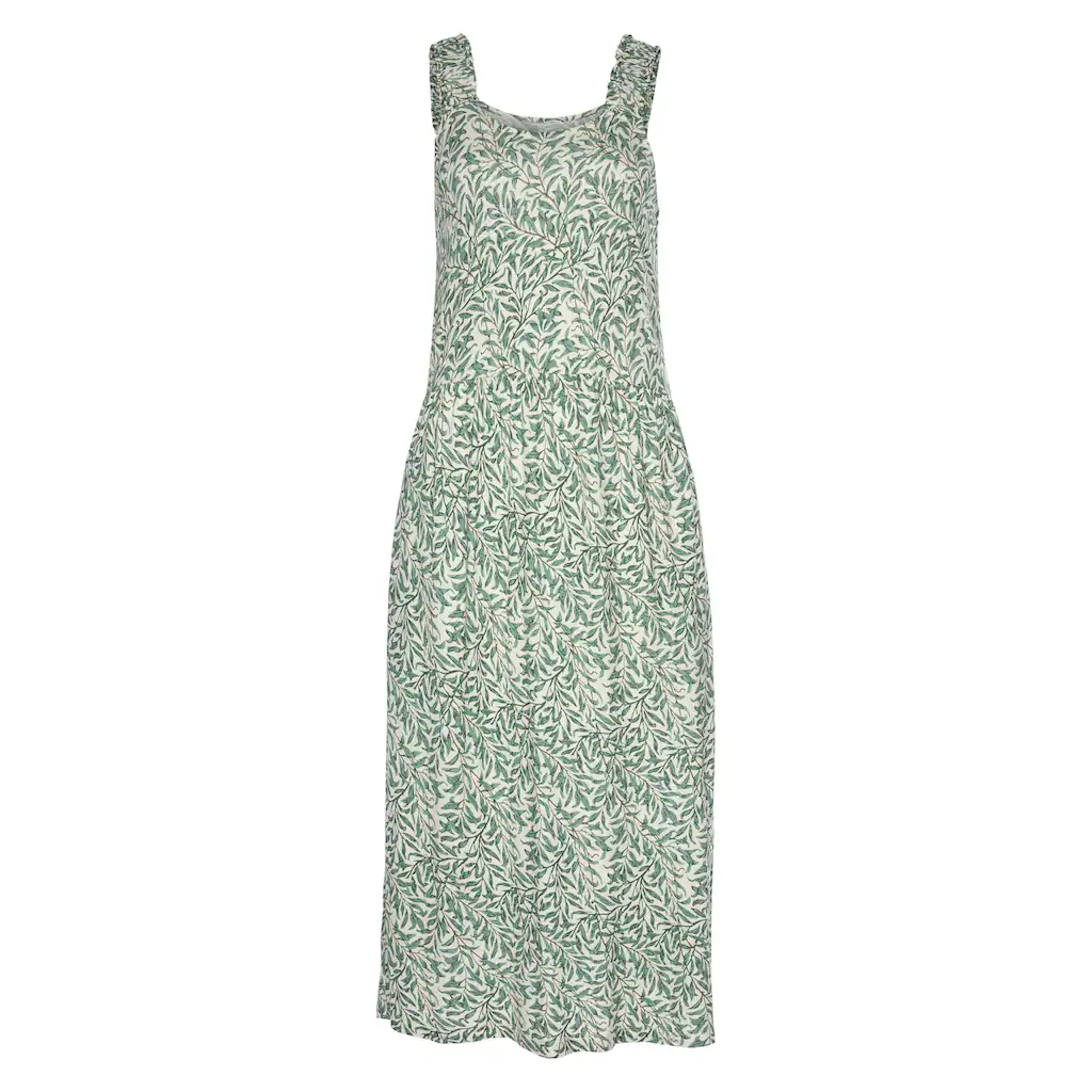 Beachtime Jerseykleid mit Blätterdruck und Taschen leichtes Strandkleid Sommerkleid Zeitbegrenzte Promotion