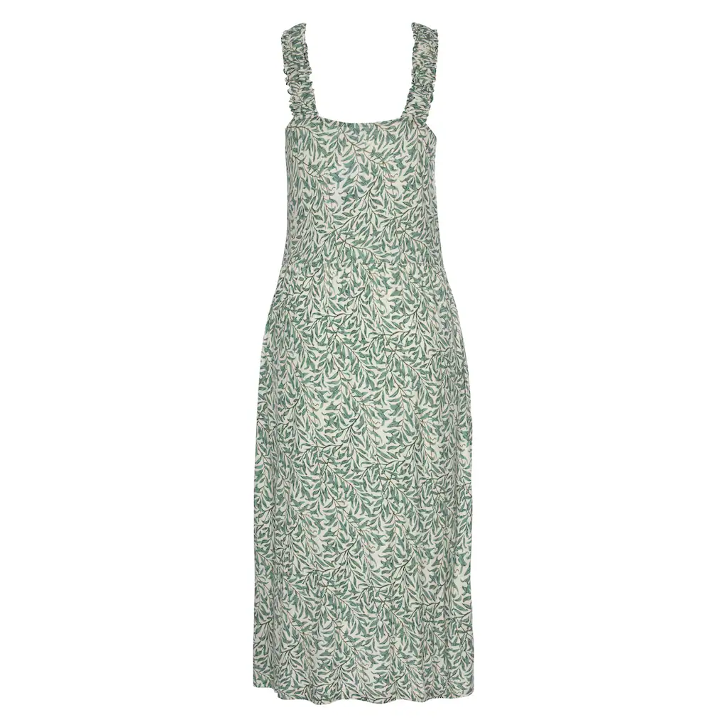 Beachtime Jerseykleid mit Blätterdruck und Taschen leichtes Strandkleid Sommerkleid Zeitbegrenzte Promotion