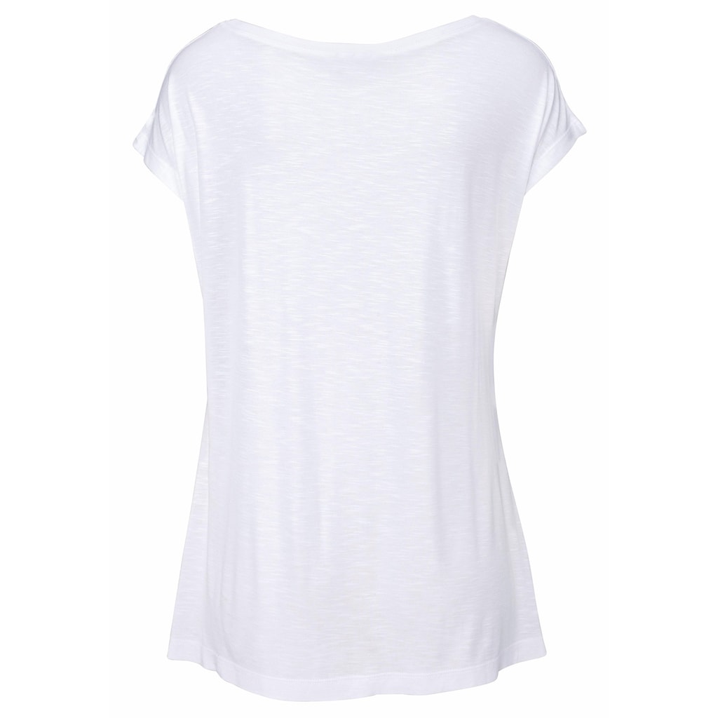 LASCANA Strandshirt mit Print und glänzendem Effekt Ethno-Look casual Kostenloser Versand international