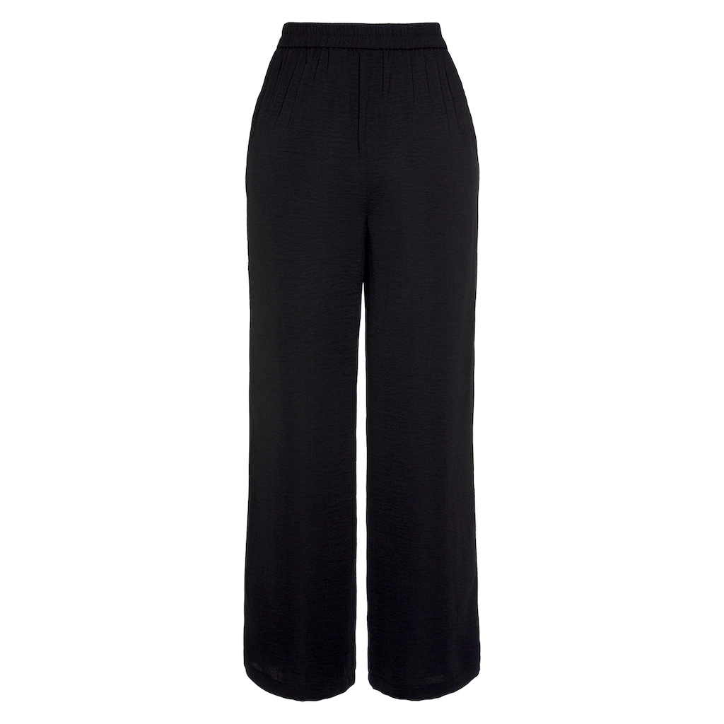 LASCANA Palazzohose mit Zierknöpfen und bequemen Bund elegante Stoffhose mit Taschen zollfrei