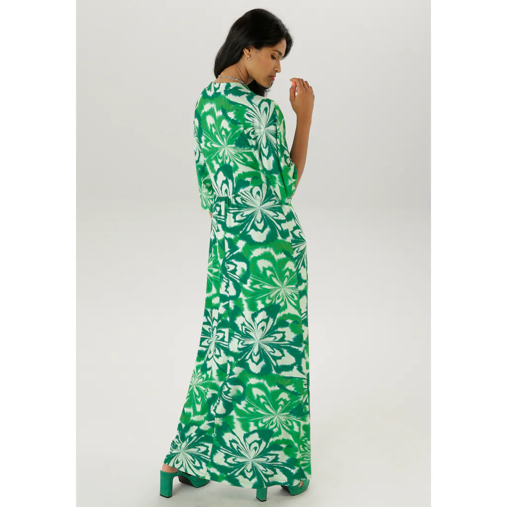 Aniston SELECTED Maxikleid mit weiten 3/4-langen Ärmeln - NEUE KOLLEKTION 50% Rabatt für begrenzte Zeit
