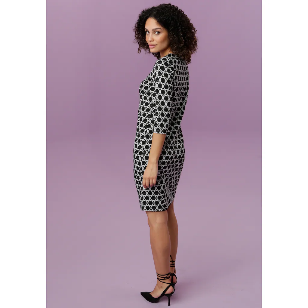 Aniston SELECTED Jerseykleid mit elegantem Kreis-Muster Auslauf