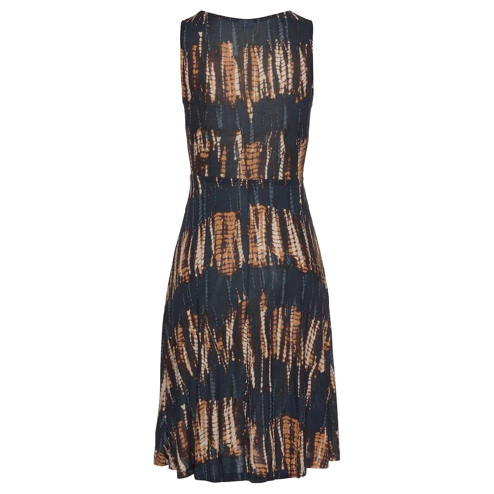 Buffalo Jerseykleid mit Alloverdruck und Bindeband Trägerkleid Strandkleid sommerlich Kostenloser Versand