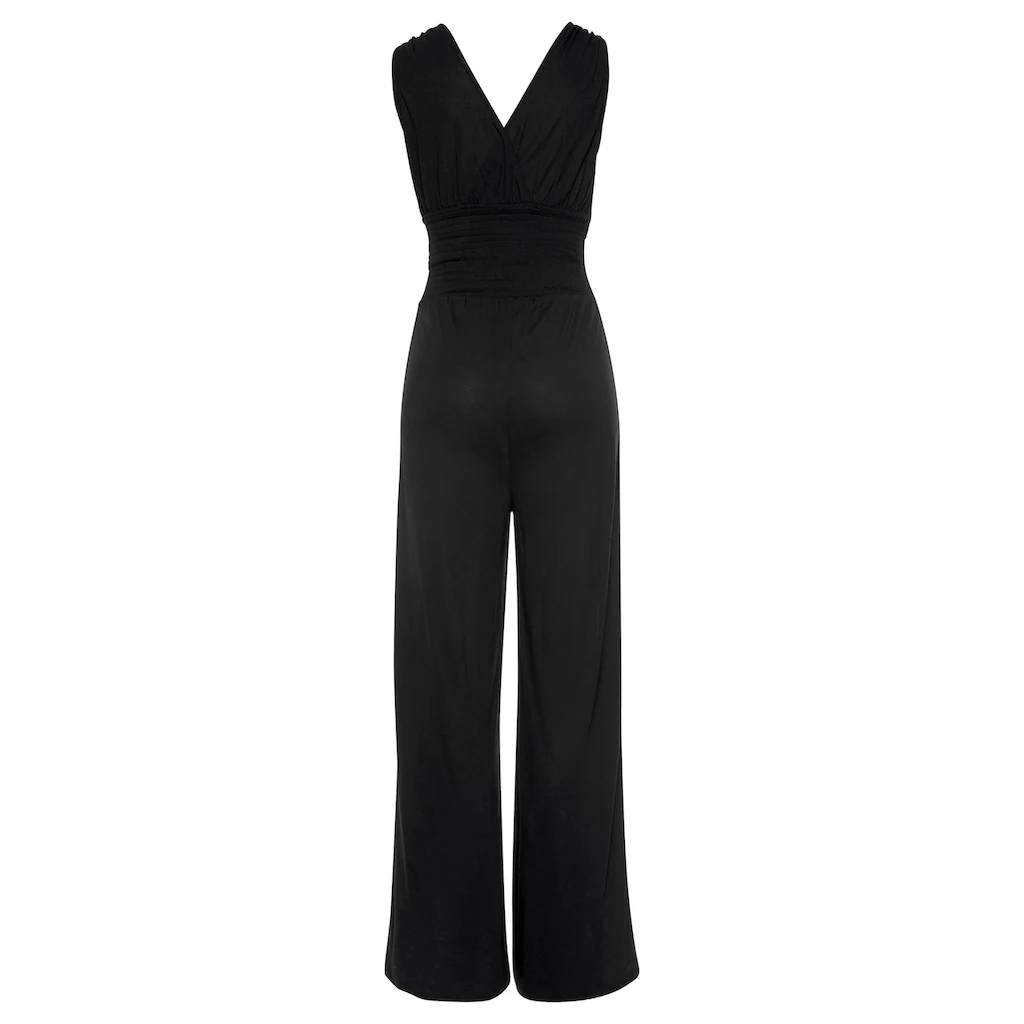 LASCANA Overall mit Bändern zum Raffen der Träger sommerlicher Jumpsuit Rabatt