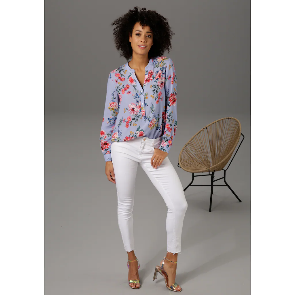 Aniston CASUAL Schlupfbluse mit farbenfrohem Blumendruck Online Shopping