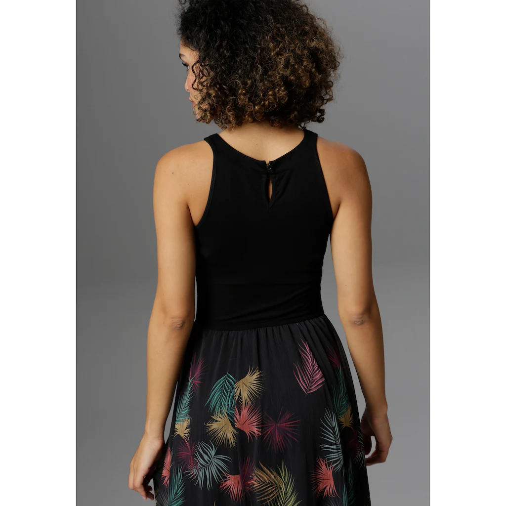 Aniston SELECTED Sommerkleid mit buntem Blätterdruck Neueste Mode