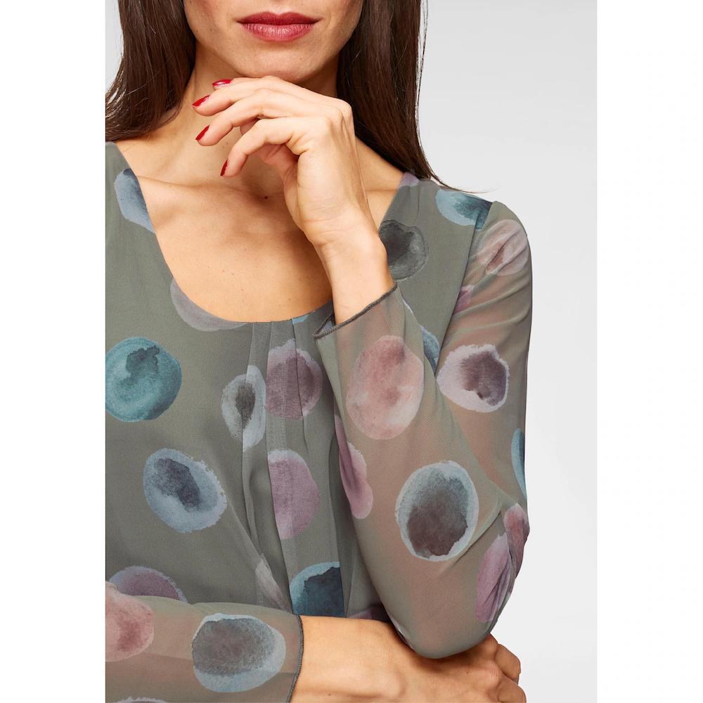 Aniston SELECTED Schlupfbluse mit blickdichtem Jerseyfutter Online Outlet