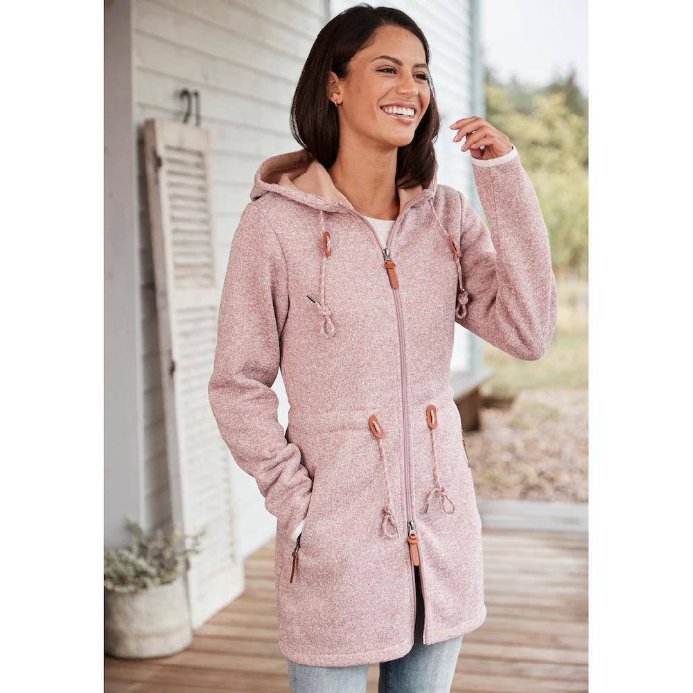LASCANA Fleecejacke mit Kapuze mit Kapuze Bestseller