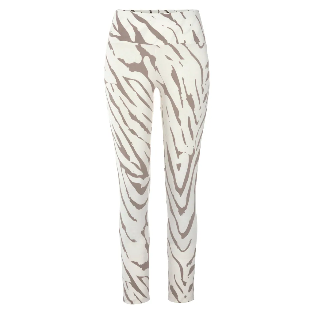 LASCANA Leggings mit Zebramuster und breitem Bund Loungewear Sonderangebote