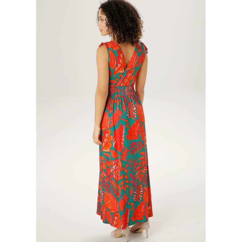 Aniston SELECTED Sommerkleid mit breiten Trägern zum Raffen VIP-Rabatte