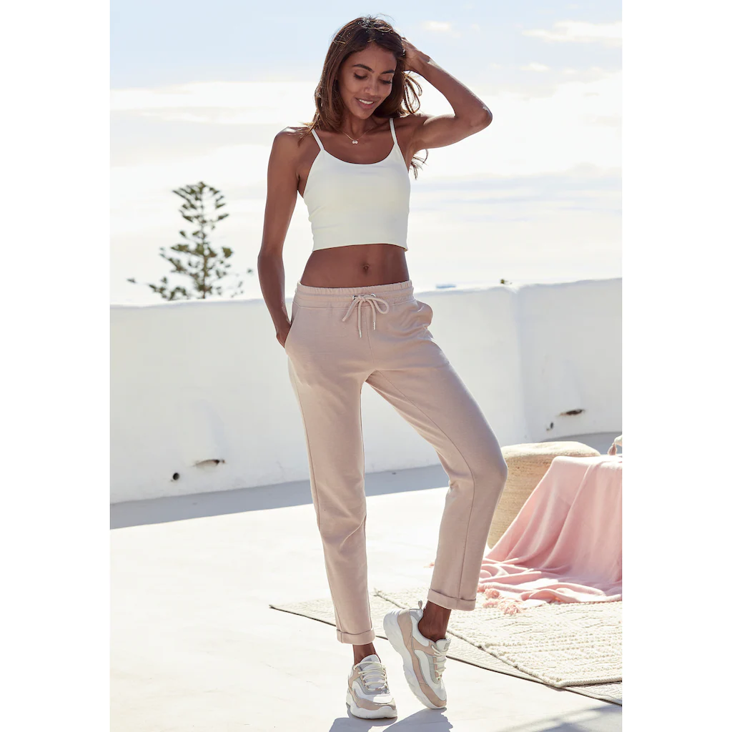 H.I.S Sweathose Schlupfhose mit kleinem Aufschlag am Saum Loungewear Letzter Tag