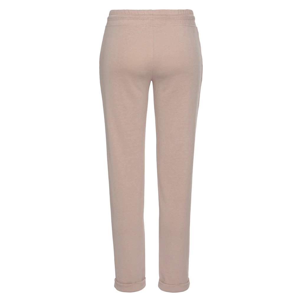 H.I.S Sweathose Schlupfhose mit kleinem Aufschlag am Saum Loungewear Letzter Tag