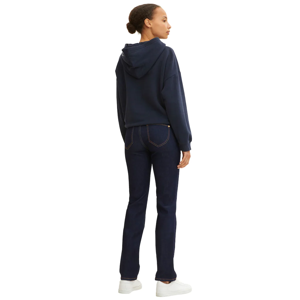 TOM TAILOR Gerade Jeans »Alexa Straight« mit Kontrastnähten Bis zu 65% Rabatt