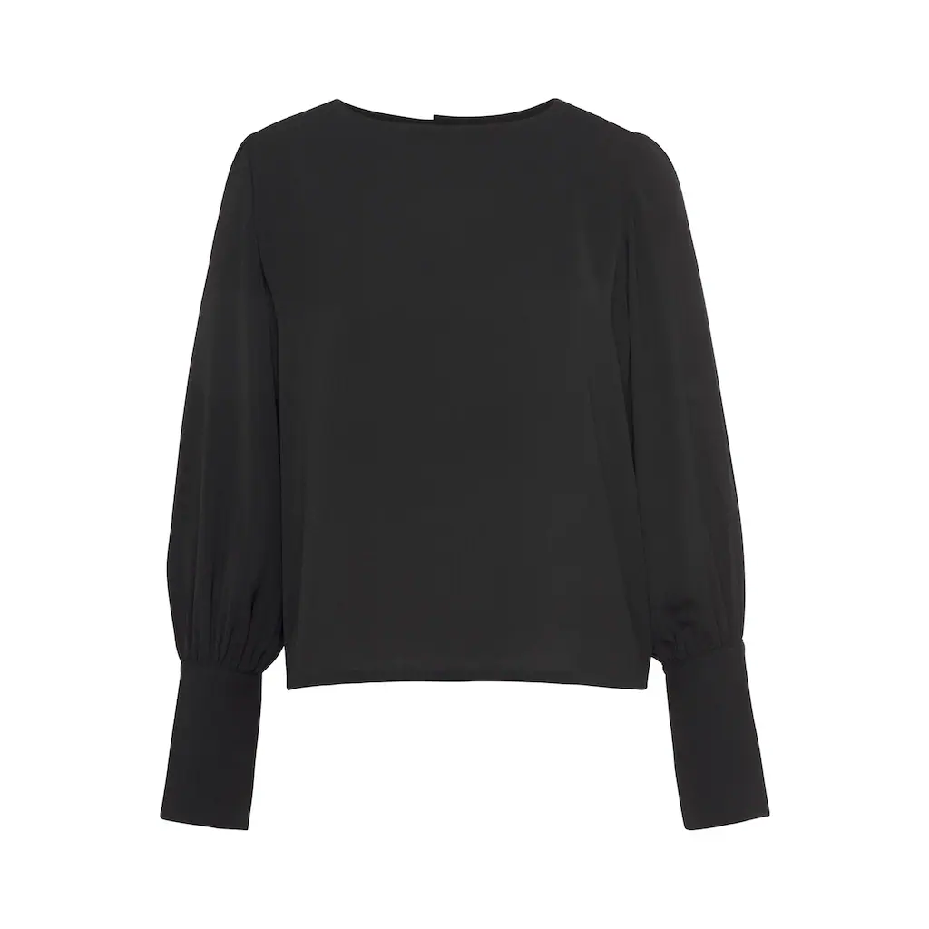 LASCANA Langarmbluse mit Knopfleiste hinten elegante Damenbluse Business-Look Fabrikladen