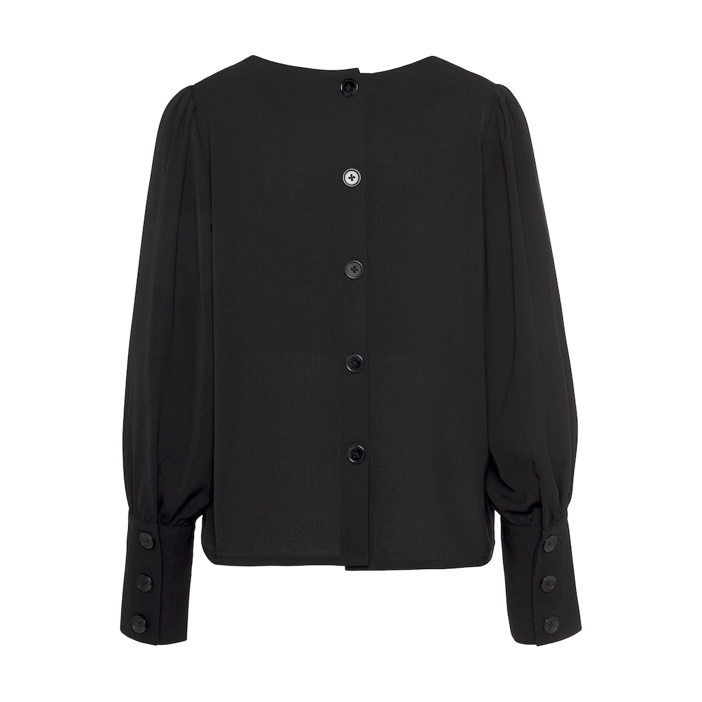 LASCANA Langarmbluse mit Knopfleiste hinten elegante Damenbluse Business-Look Fabrikladen