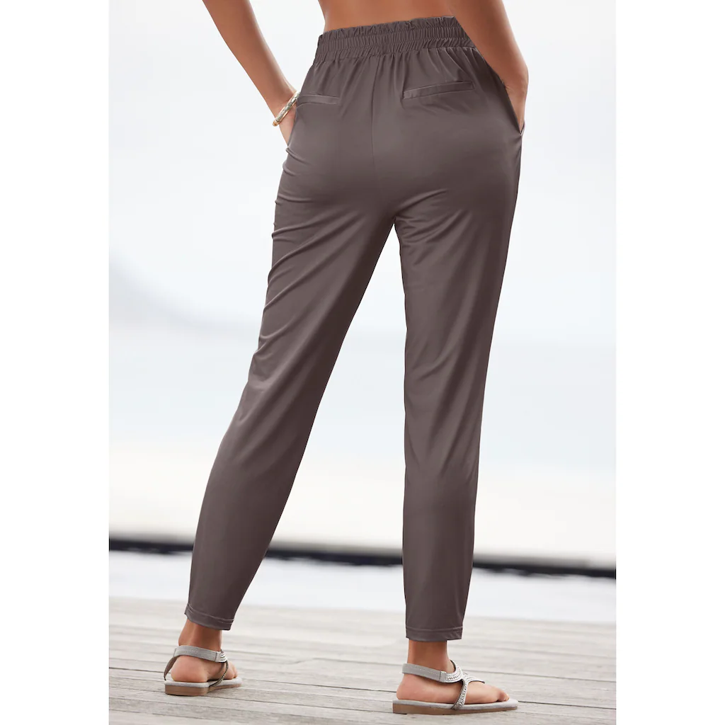 LASCANA Schlupfhose aus glatter Jerseyqualität leichte Sommerhose mit Taschen bügelfrei Speichern exportieren