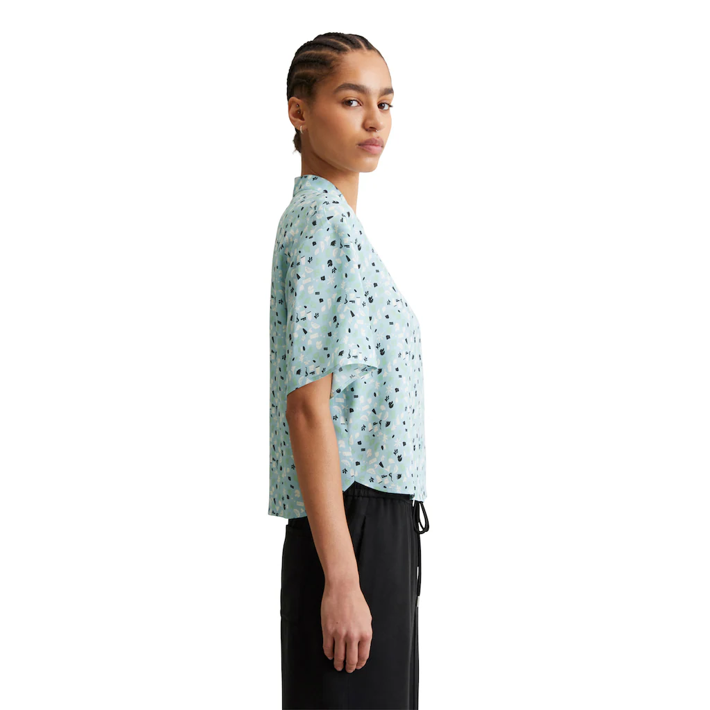 Marc O'Polo DENIM Kurzarmbluse »aus LENZING™ ECOVERO™« Outlet