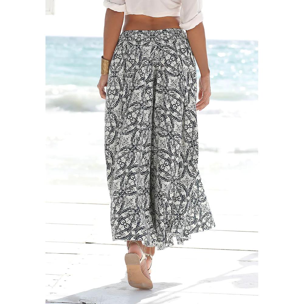 LASCANA Hosenrock mit Alloverdruck Culotte extraweites Bein Begrenztes Angebot